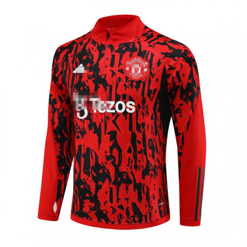 Sudadera Entrenamiento Manchester United 2023/2024 Rojo/Negro